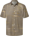 Hardaddy Men's Hawaiian Shirt Short Sleeves Printed Button Down Summer Beach Casual Shirts